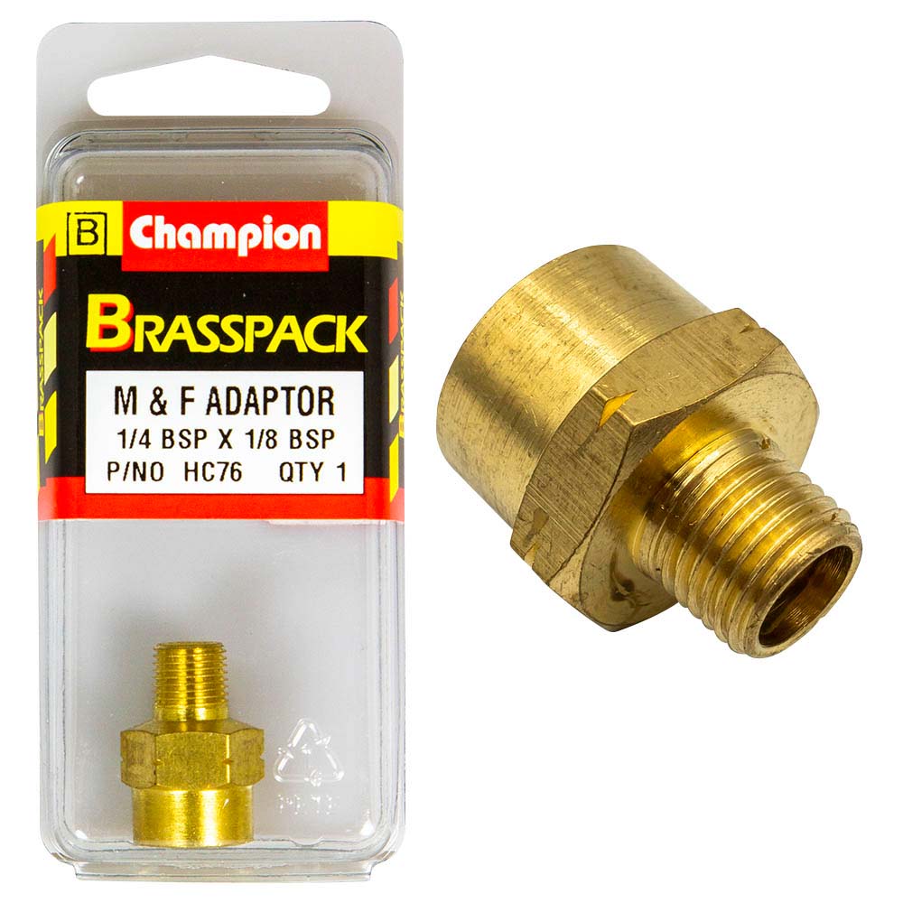 Champion Brass 1/4in x 1/8in BSP F/M Adaptor