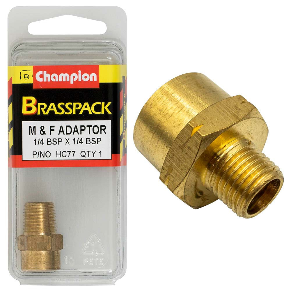 Champion Brass 1/4in x 1/4in BSP F/M Adaptor