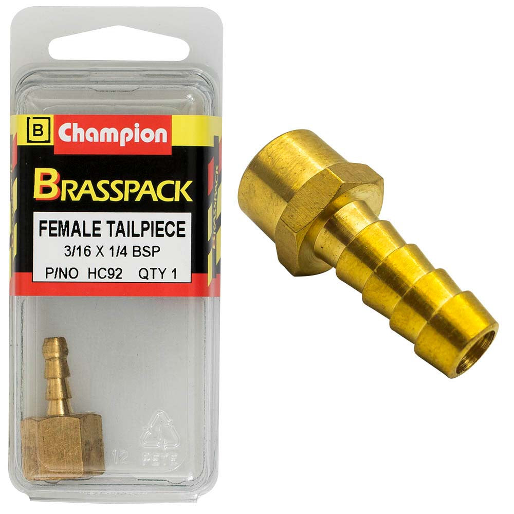 Champion Brass 3/16in x 1/4in Female Tailpiece