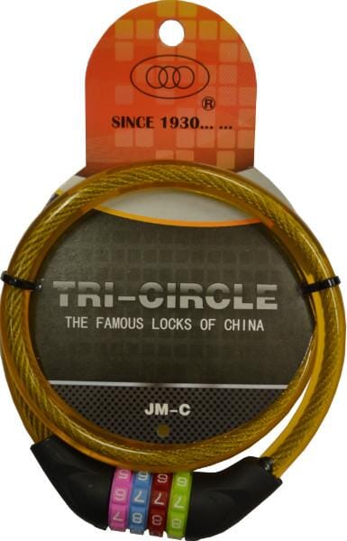 Tri-Circle Cable Bike Lock 4-Row Combination 800mm