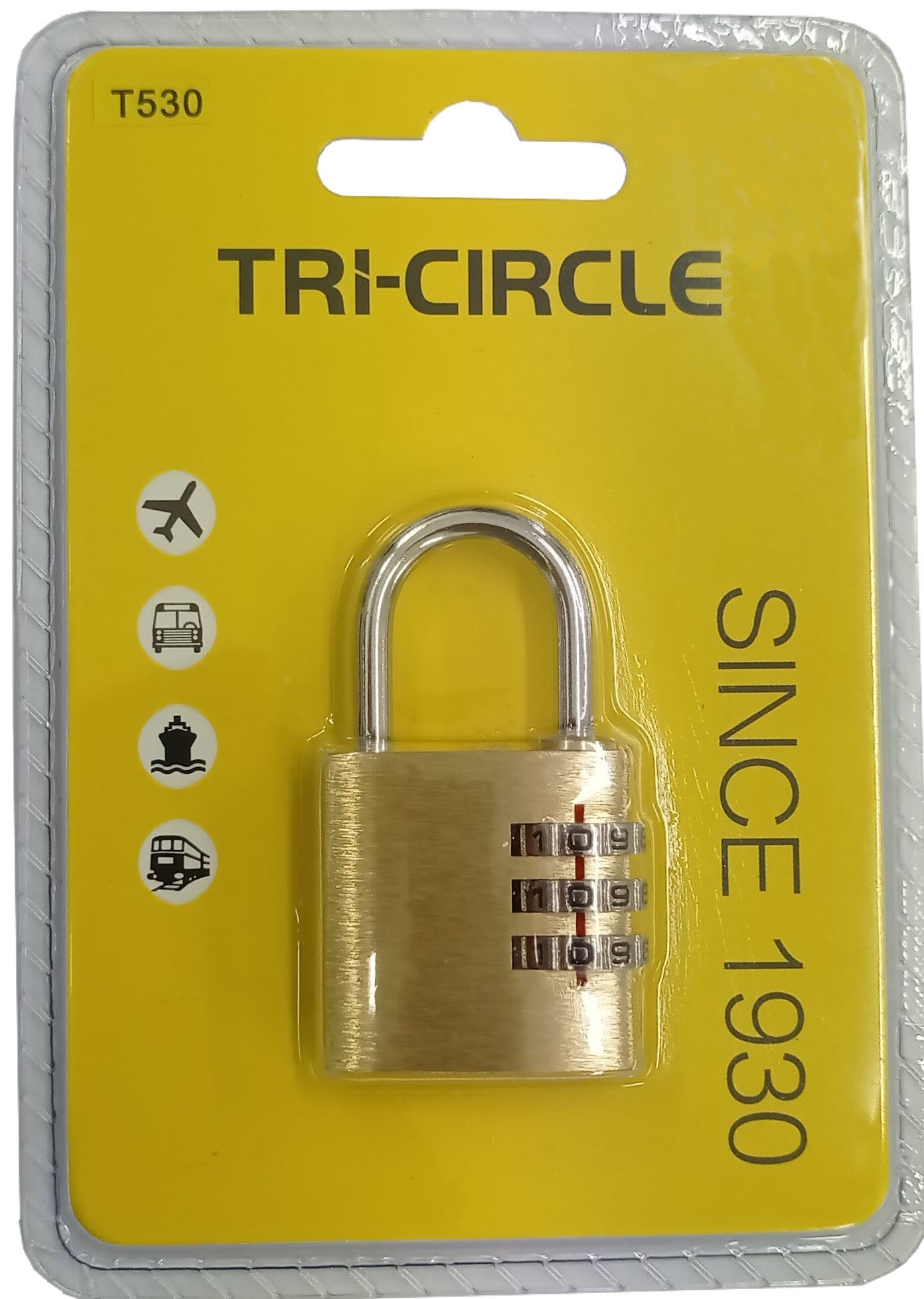 Tri-Circle Combination Padlock - #KD-T1030 30mm