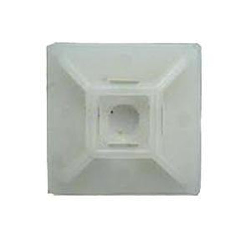 Isl 28 X 28Mm Cable Tie Mounting Base - Nat - 100Pk | Mounting Bases-Cable Ties-Tool Factory