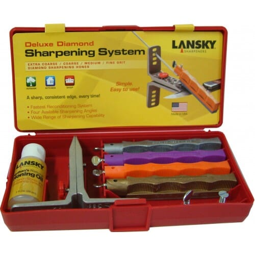 Lansky Sharpening System with Clamp Diamond Fine/Medium/Coarse/X-Coarse