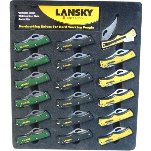 Lansky Pocket Knives Stainless Blade Lockback 18-pce Display
