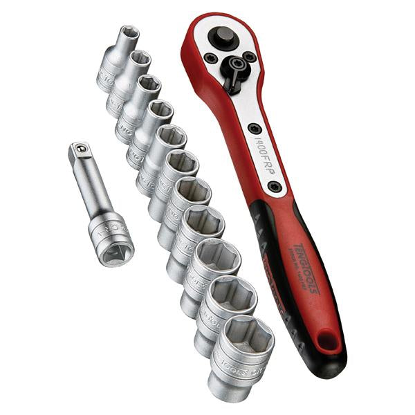 Teng 13Pc 1/4In Dr. Mm Socket Set W/Case 4-13Mm | Socketry - 1/4 Inch Drive-Hand Tools-Tool Factory
