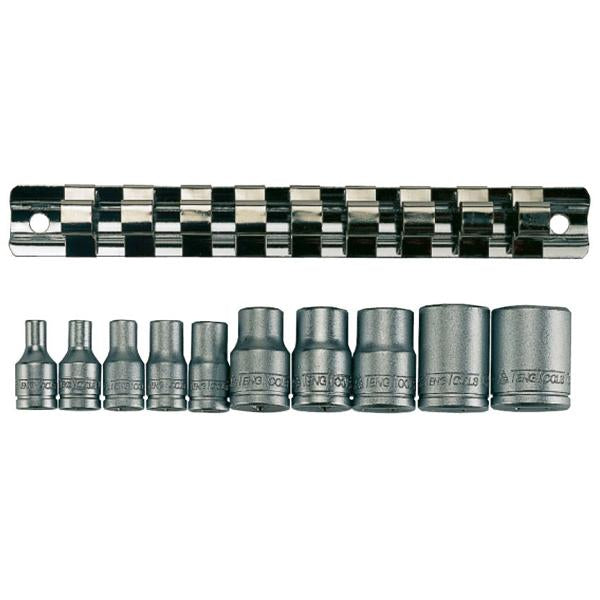 Teng 10Pc 1/4In & 3/8In Dr. Tx-E Socket Set E4-E18 | Socketry - Socket Rail Sets-Hand Tools-Tool Factory
