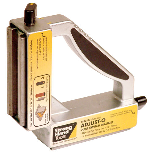 Strong Hand Adjust-O 90° Dual Switch Magnet Square 55kg, 25mm min steel width-Hand Tools-Tool Factory