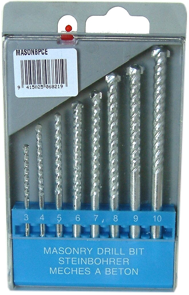 Xcel Masonry Drill Set in Case 3mm-10mm 8-pce