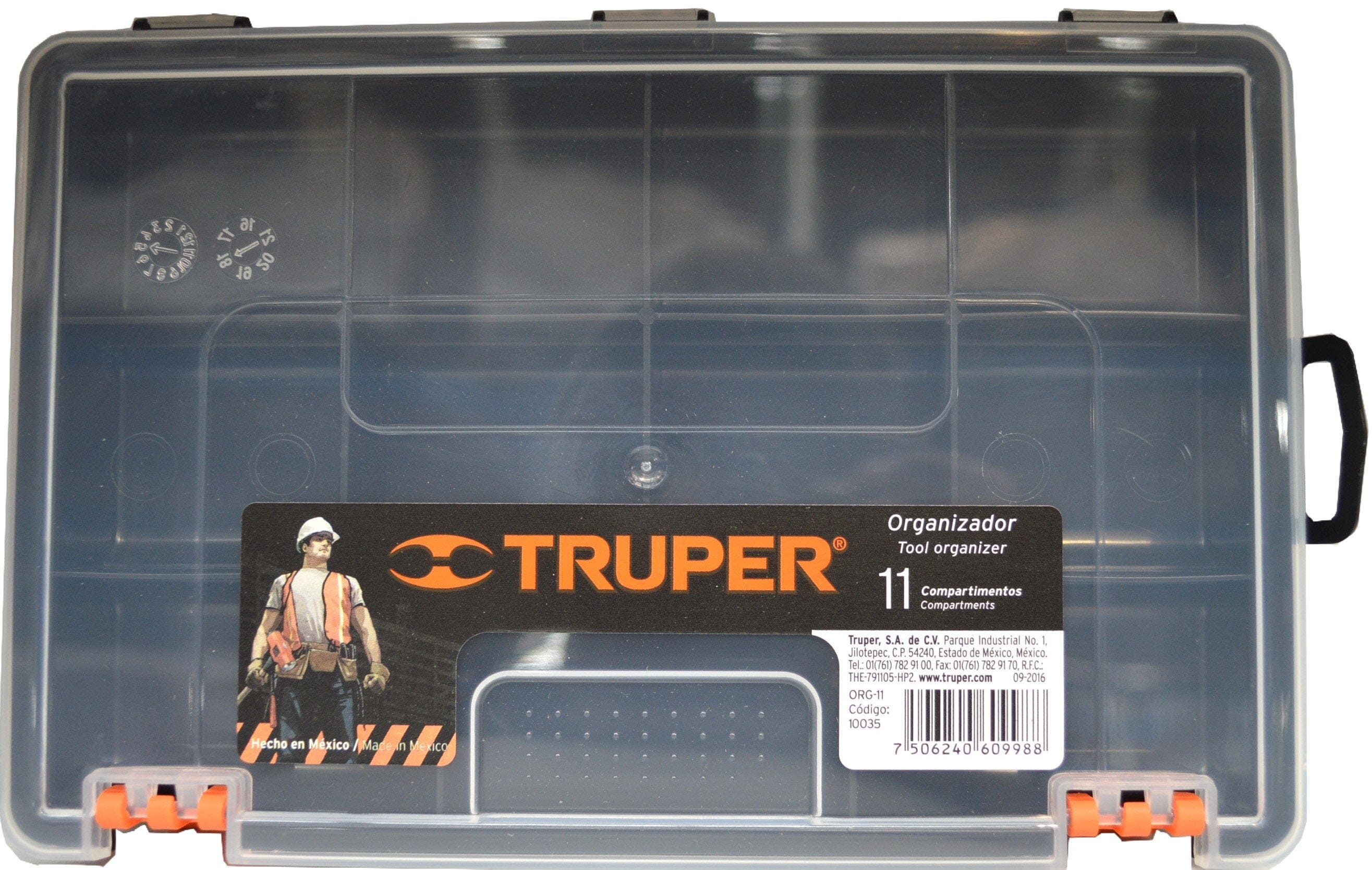 Truper Plastic Organizer Storage Box 11 Compartment