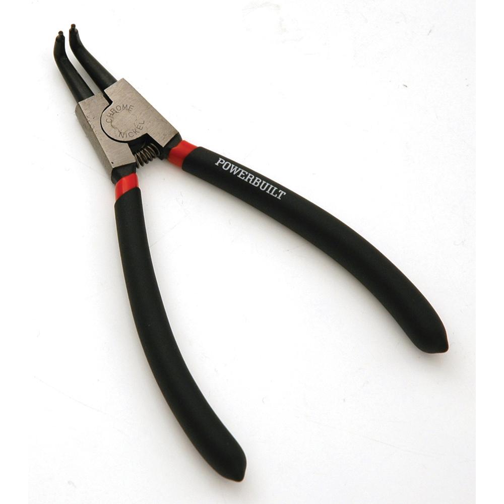 Powerbuilt 175mm/7" Bent Nose External Circlip Plier