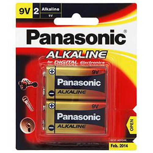 Panasonic 9V Battery Alkaline (2Pk)-Alkaline-Tool Factory