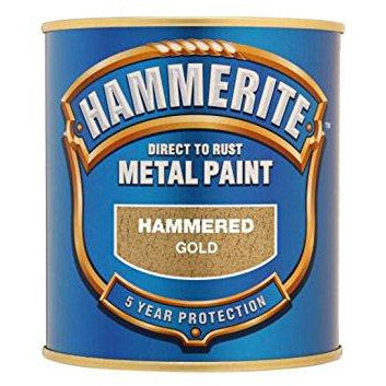 Hammerite Direct to Rust Metal Paint Hammered Gold 250ml-Metal Protection & Paint-Tool Factory