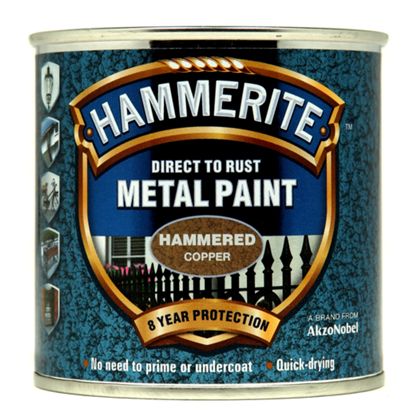 Hammerite Direct to Rust Metal Paint Hammered Copper 750ml-Metal Protection & Paint-Tool Factory