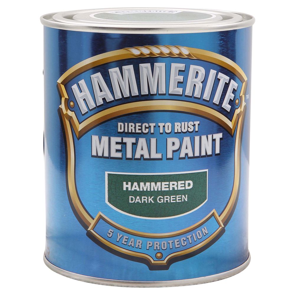 Hammerite Direct to Rust Metal Paint Hammered Dark Green 750ml-Metal Protection & Paint-Tool Factory