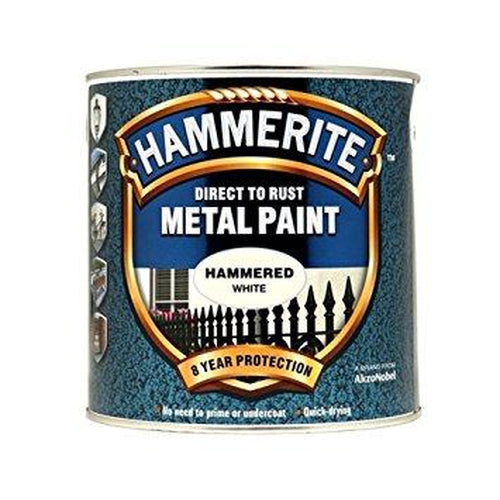 Hammerite Direct to Rust Metal Paint Hammered White 2.5Litre-Metal Protection & Paint-Tool Factory