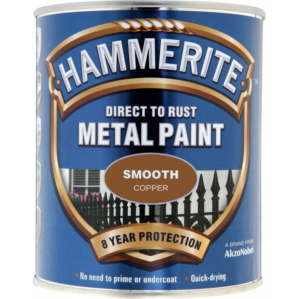 Hammerite Direct to Rust Metal Paint Smooth Copper 250ml-Metal Protection & Paint-Tool Factory