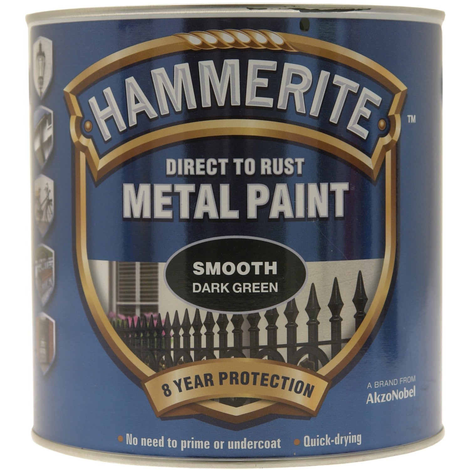 Hammerite Direct to Rust Metal Paint Smooth Dark Green 250ml-Metal Protection & Paint-Tool Factory