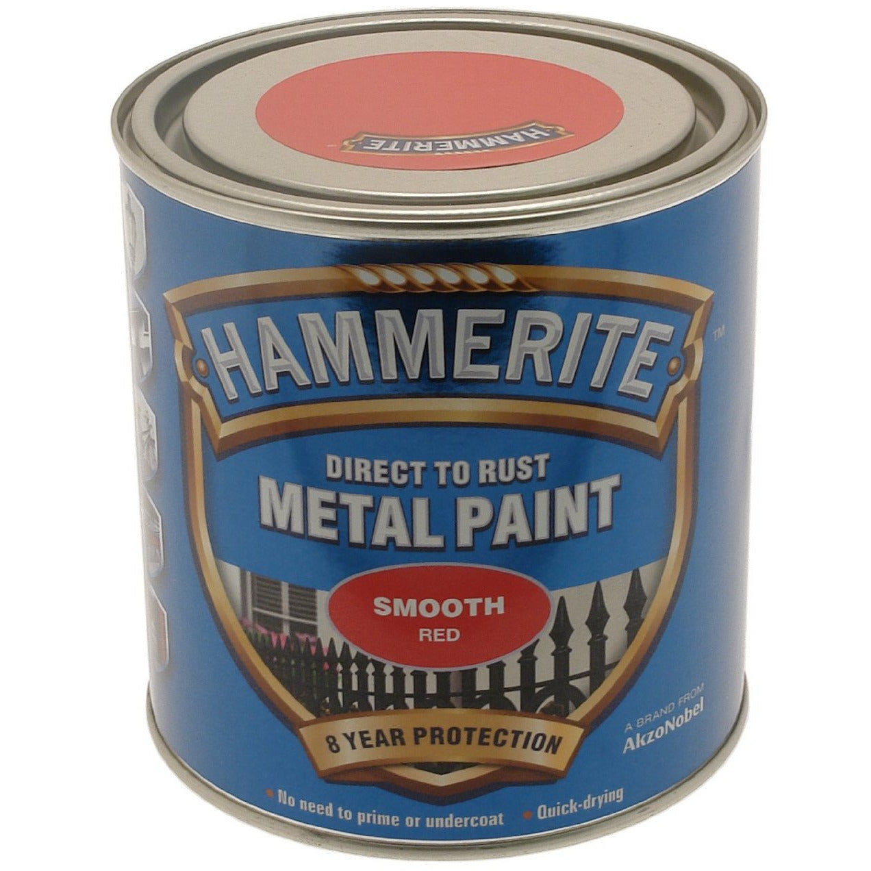 Hammerite Direct to Rust Metal Paint Smooth Red 250ml-Metal Protection & Paint-Tool Factory