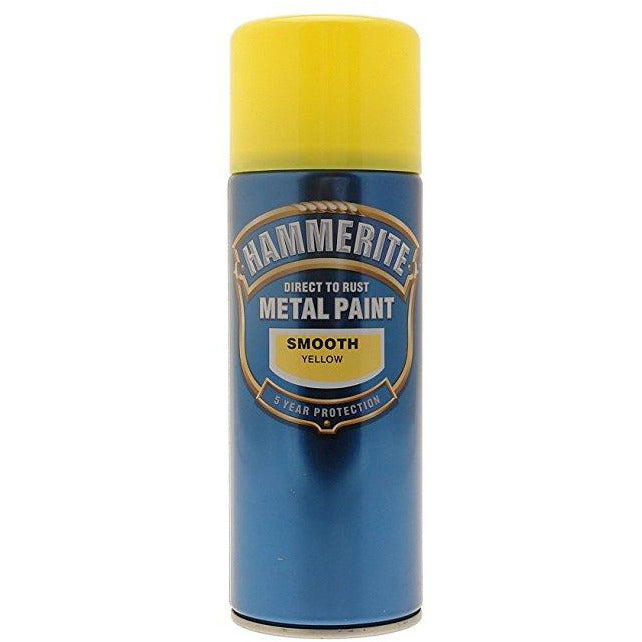 Hammerite Direct to Rust Metal Paint Smooth Yellow 400ml Aerosol-Metal Protection & Paint-Tool Factory