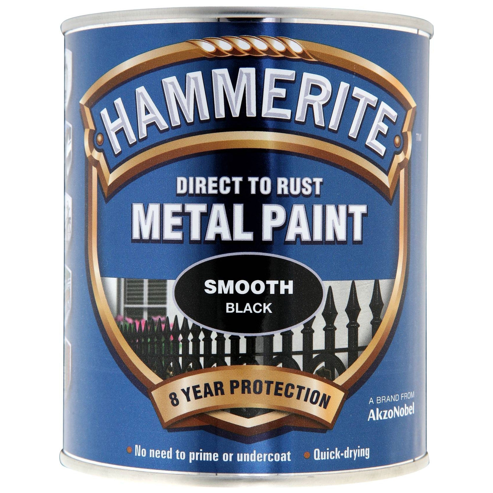 Hammerite Direct to Rust Metal Paint Smooth Black 750ml-Metal Protection & Paint-Tool Factory