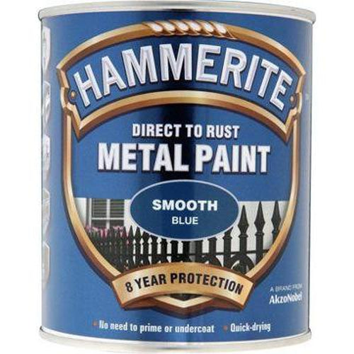 Hammerite Direct to Rust Metal Paint Smooth Blue 750ml-Metal Protection & Paint-Tool Factory