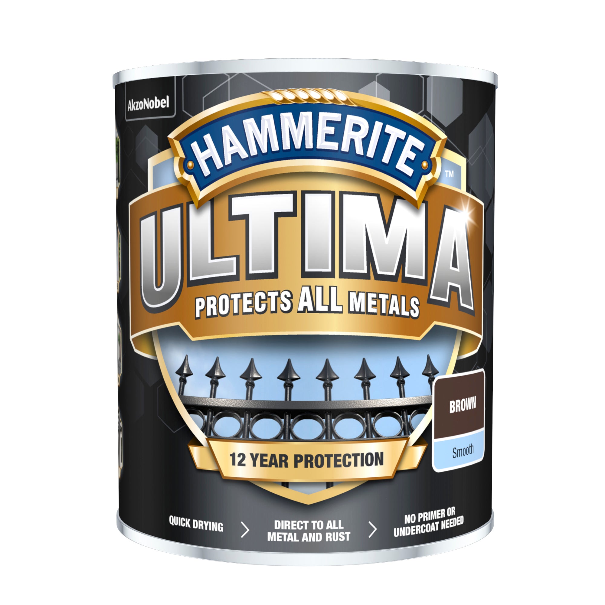 Hammerite Ultima Metal Smooth Brown 750ml