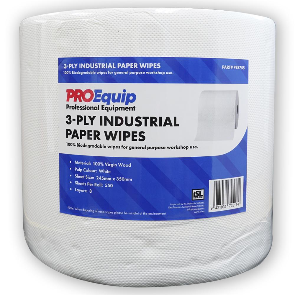 Proequip 3-Ply Industrial Paper Wipes - 550 Sheets | Misc.-Workshop Equipment-Tool Factory