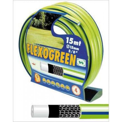Adflex Plastic Garden Hose - Premium 12mm x 15m Flexogreen