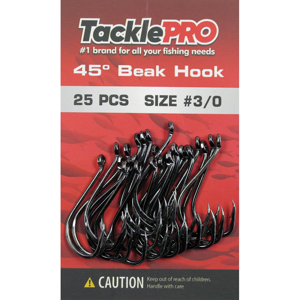 Tacklepro 45Deg. Beak Hook #3/0 - 25Pc | Hooks - Beak-Fishing-Tool Factory