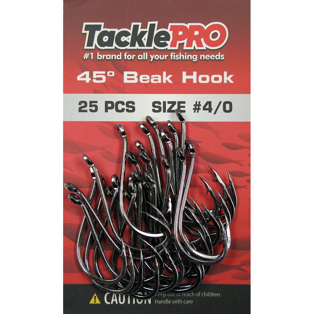 Tacklepro 45Deg. Beak Hook #4/0 - 25Pc | Hooks - Beak-Fishing-Tool Factory