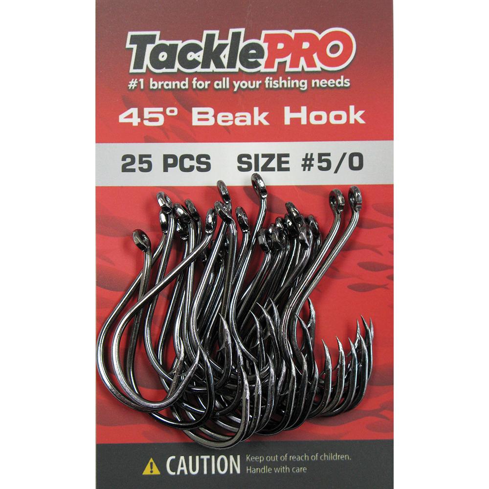 Tacklepro 45Deg. Beak Hook #5/0 - 25Pc | Hooks - Beak-Fishing-Tool Factory