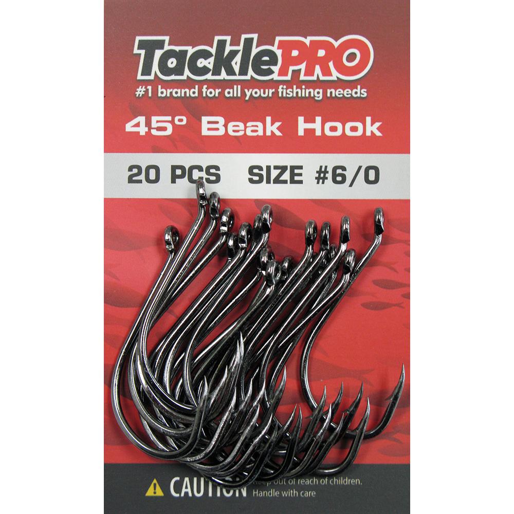 Tacklepro 45Deg. Beak Hook #6/0 - 20Pc | Hooks - Beak-Fishing-Tool Factory