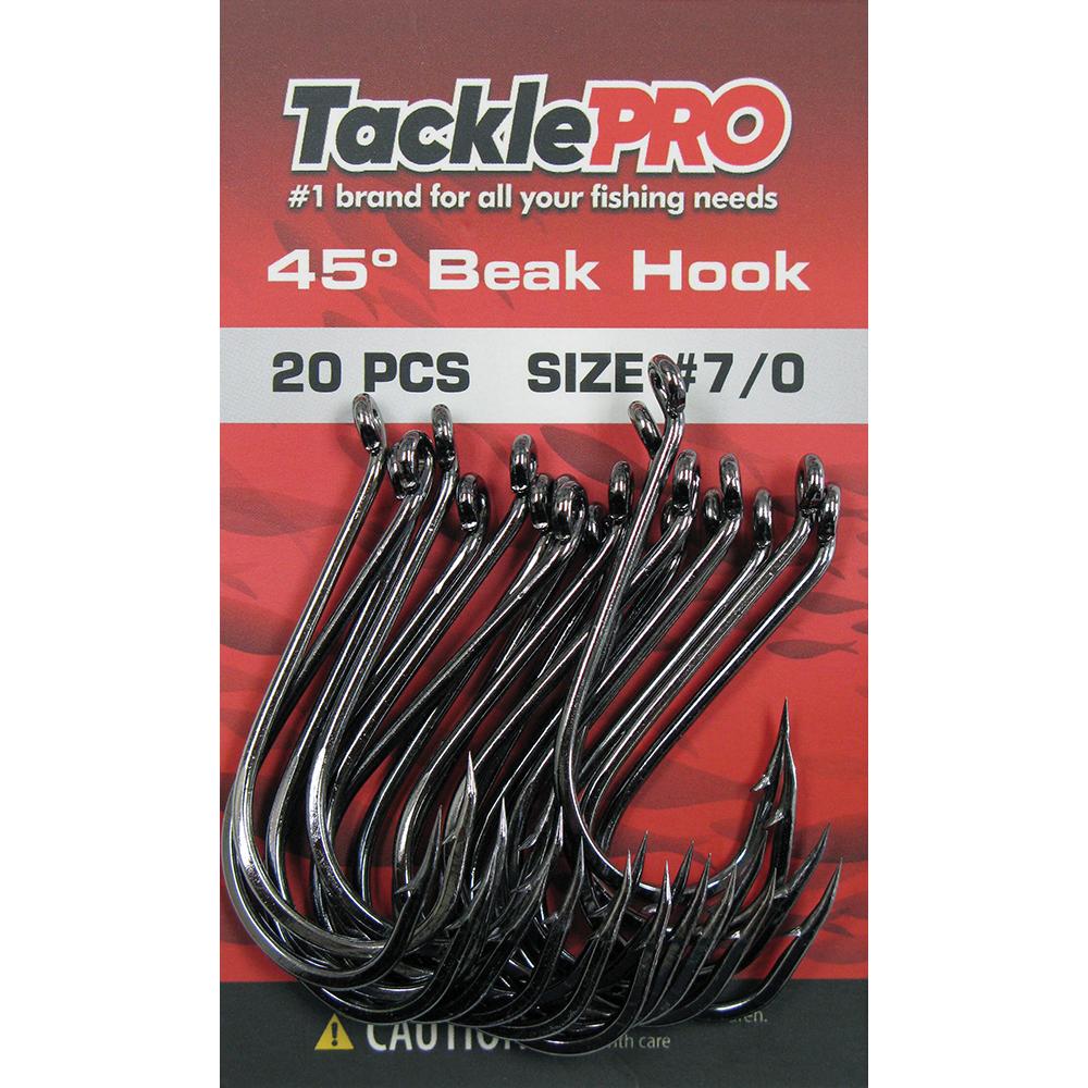 Tacklepro 45Deg. Beak Hook #7/0 - 20Pc | Hooks - Beak-Fishing-Tool Factory