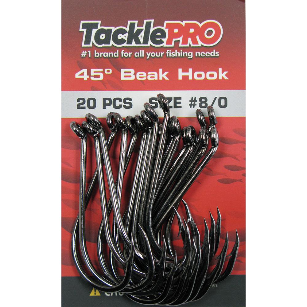 Tacklepro 45Deg. Beak Hook #8/0 - 20Pc | Hooks - Beak-Fishing-Tool Factory