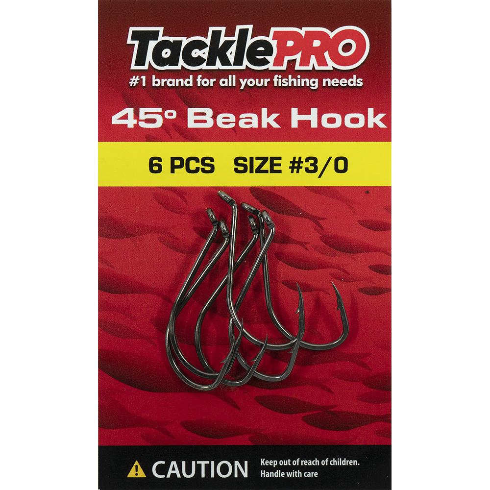 Tacklepro 45Deg. Beak Hook #3/0 - 6Pc | Hooks - Beak-Fishing-Tool Factory