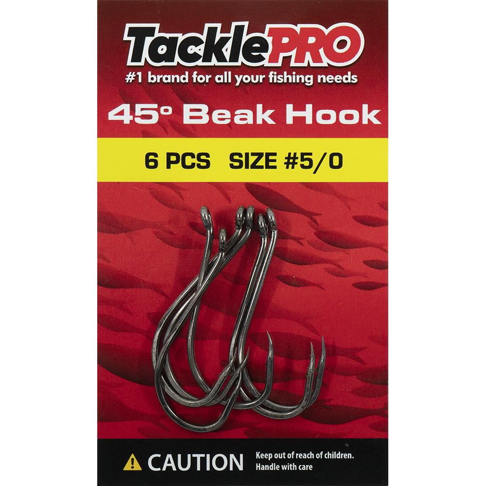 Tacklepro 45Deg. Beak Hook #5/0 - 6Pc | Hooks - Beak-Fishing-Tool Factory