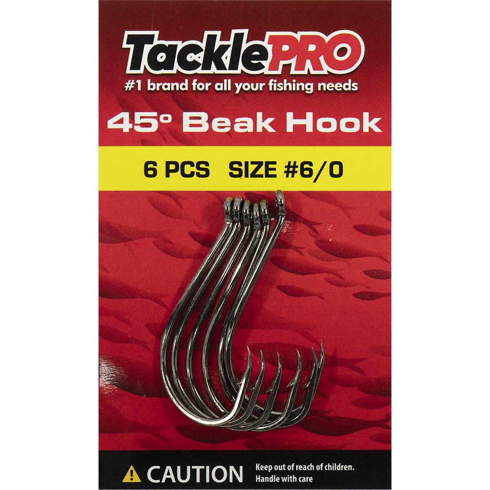 Tacklepro 45Deg. Beak Hook #6/0 - 6Pc | Hooks - Beak-Fishing-Tool Factory