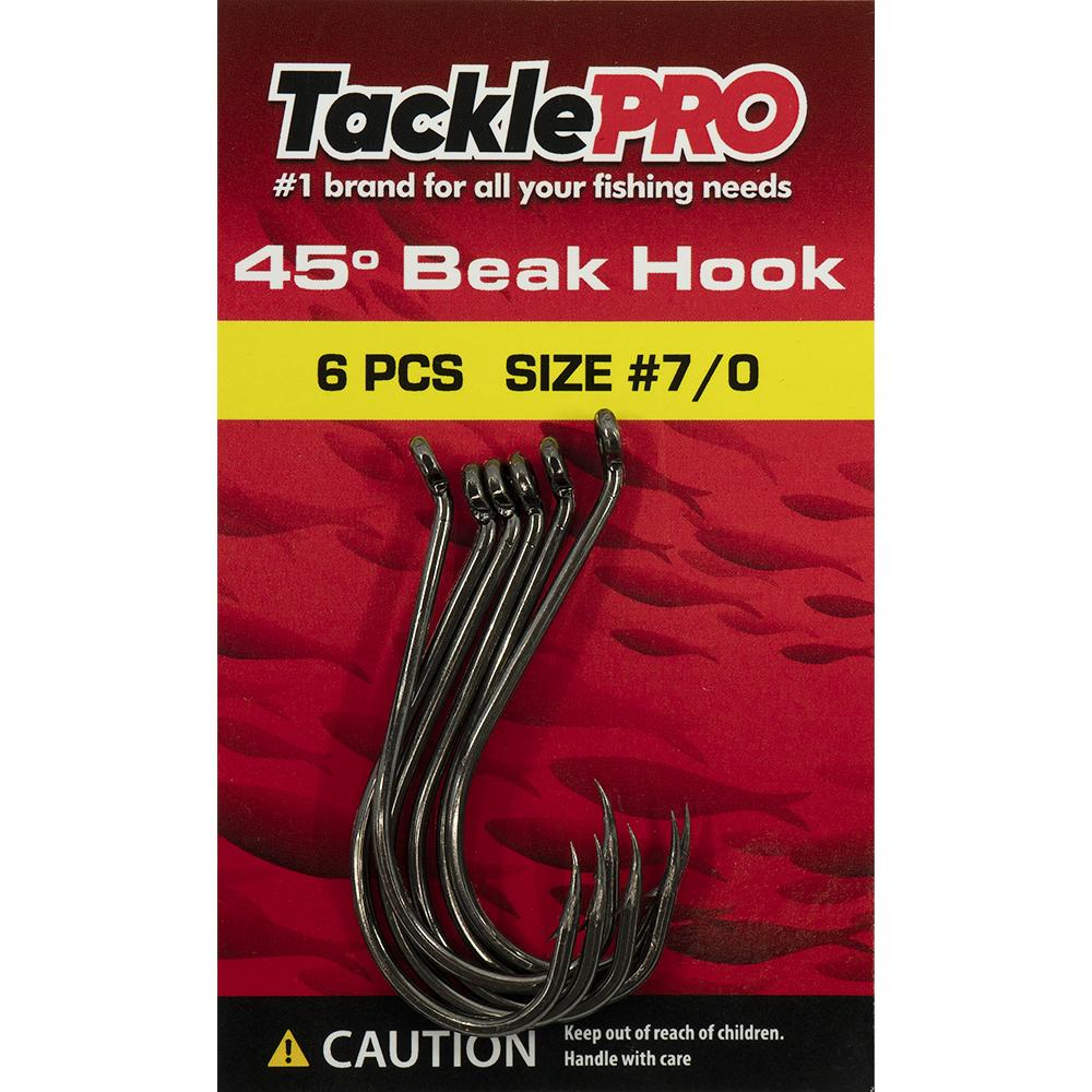 Tacklepro 45Deg. Beak Hook #7/0 - 6Pc | Hooks - Beak-Fishing-Tool Factory