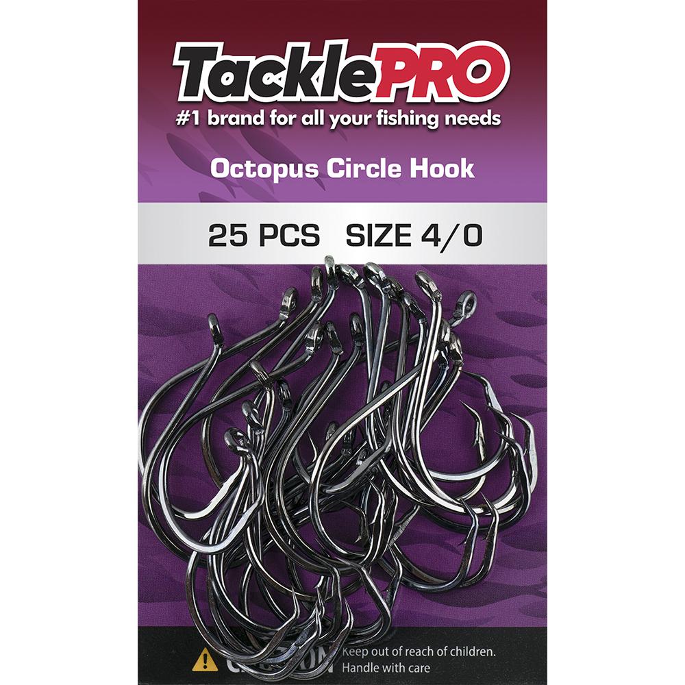 Tacklepro Octopus Circle Hook 4/0 - 25Pc | Hooks - Beak-Fishing-Tool Factory