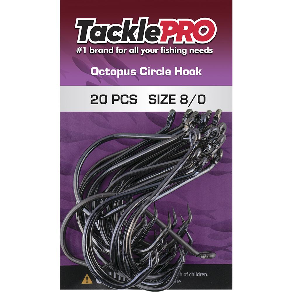 Tacklepro Octopus Circle Hook 8/0 - 20Pc | Hooks - Beak-Fishing-Tool Factory