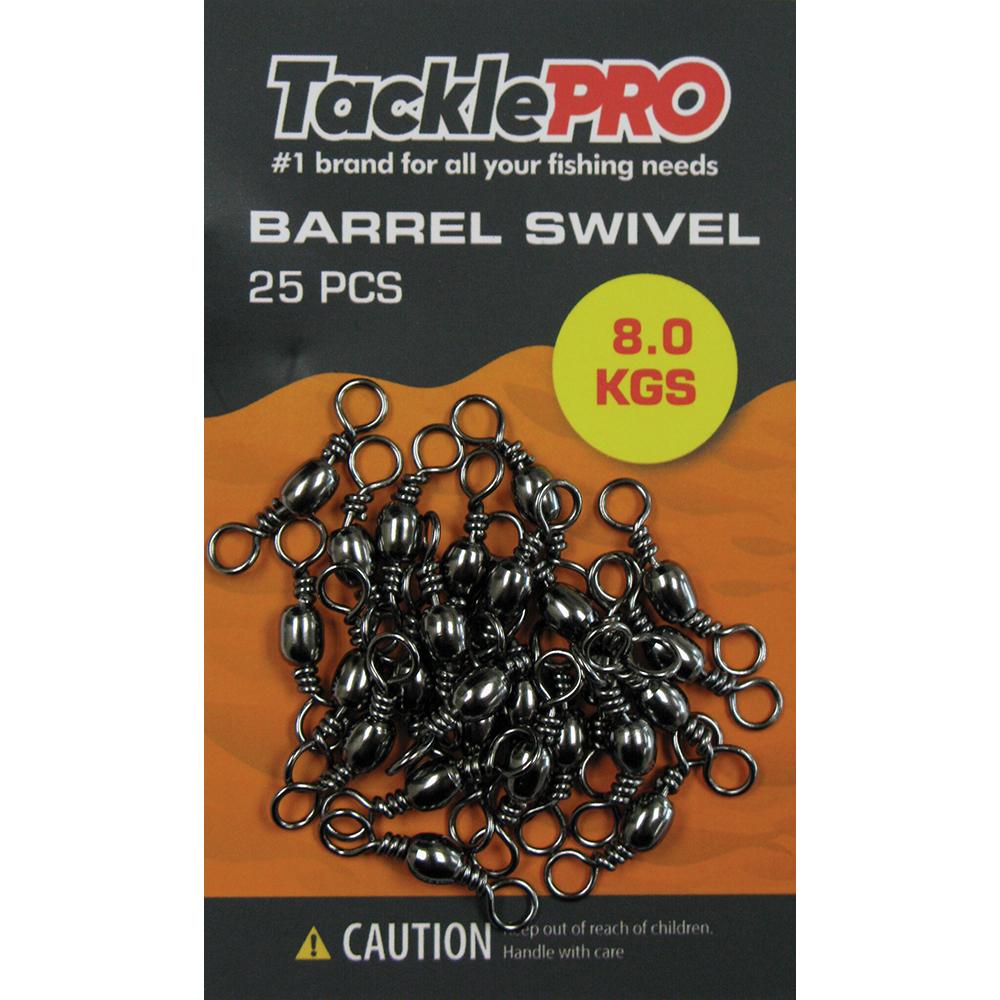 Tacklepro Barrel Swivel 8.0Kg - 25Pc | Swivels - Barrel-Fishing-Tool Factory