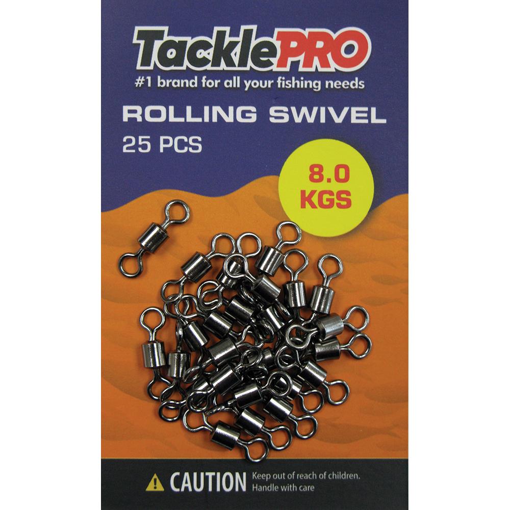 Tacklepro Rolling Swivel 8.0Kg - 25Pc | Swivels - Rolling-Fishing-Tool Factory