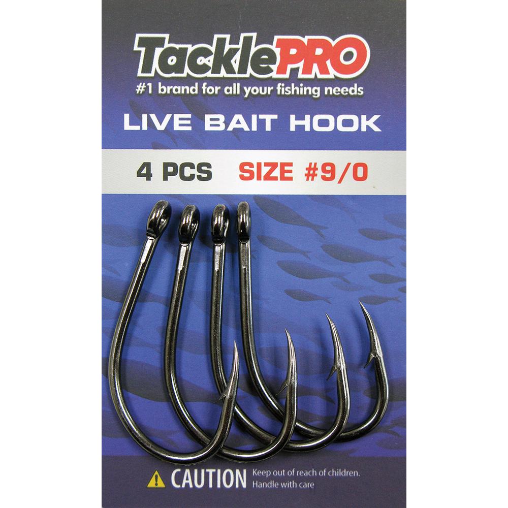 Tacklepro Live Bait Hook #9/0 - 4Pc | Hooks - Live Bait-Fishing-Tool Factory