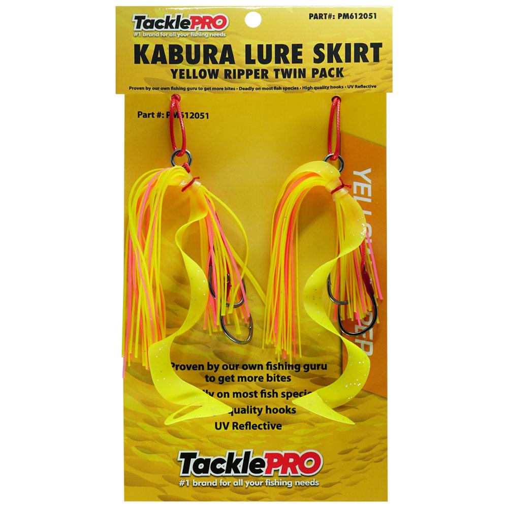 Tacklepro Kabura Lure Skirt - Yellow Ripper (Twin Pack) | Jigs & Lures - Inchiku-Fishing-Tool Factory