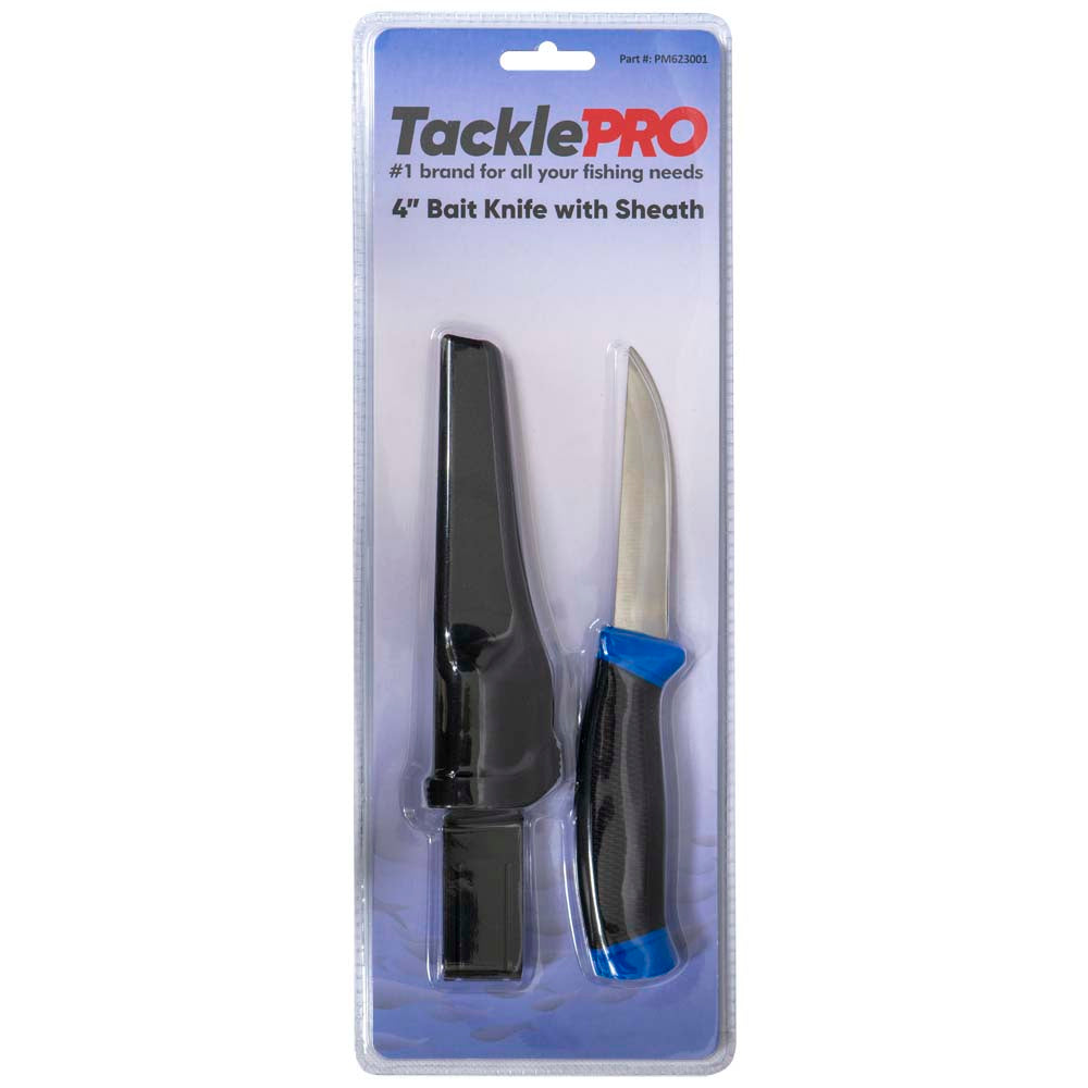 TacklePro 4  Bait Knife with Sheath - Blister Pack