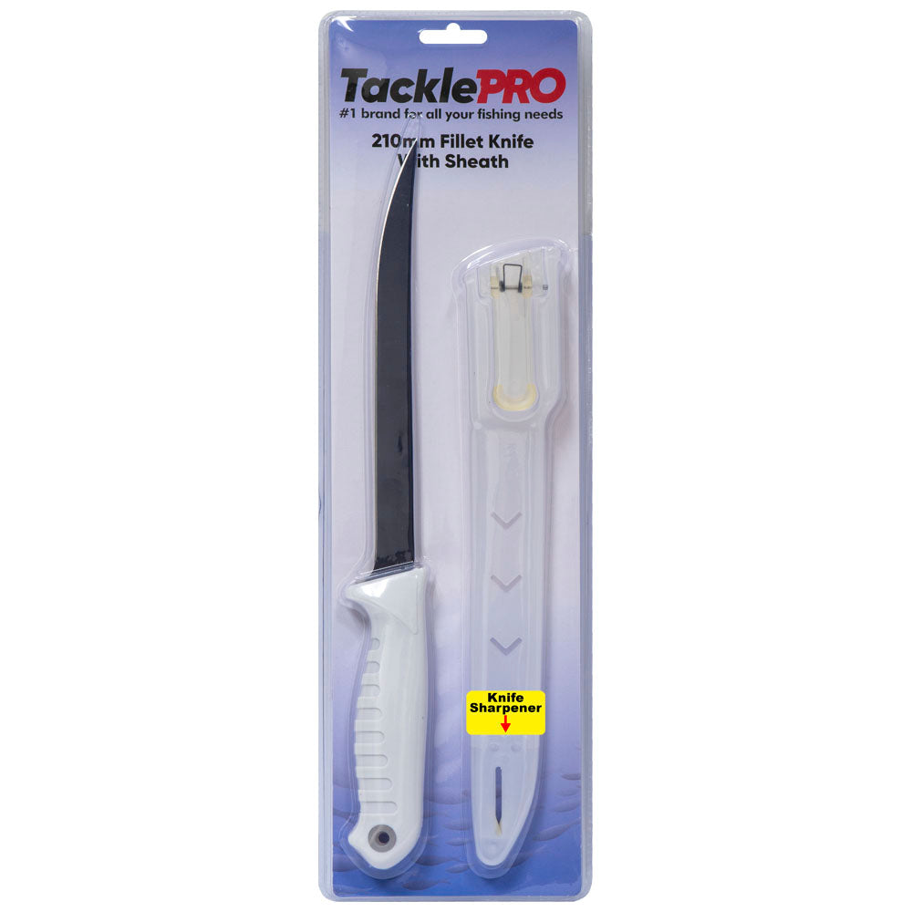 TacklePro 8  Fillet Knife With Sheath - 210mm