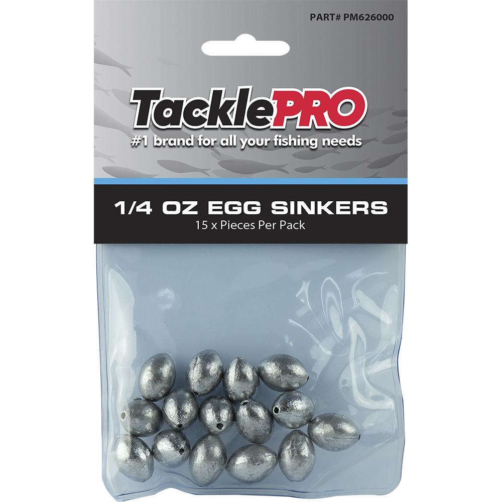 Tacklepro Egg Sinker 1/4Oz - 15Pc | Sinkers - Egg-Fishing-Tool Factory
