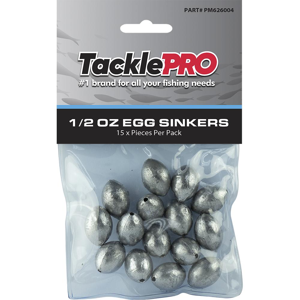 Tacklepro Egg Sinker 1/2Oz - 15Pc | Sinkers - Egg-Fishing-Tool Factory