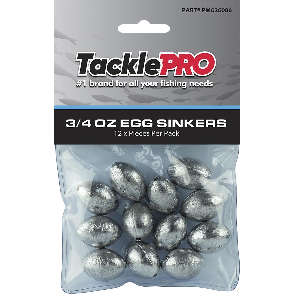 Tacklepro Egg Sinker 3/4Oz - 12Pc | Sinkers - Egg-Fishing-Tool Factory
