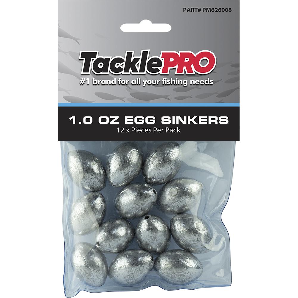 Tacklepro Egg Sinker 1.0Oz - 12Pc | Sinkers - Egg-Fishing-Tool Factory